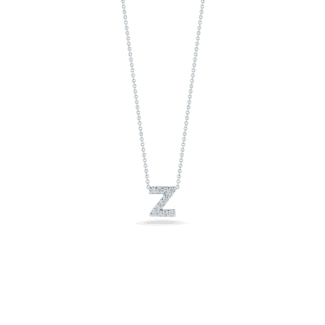 18K WHITE GOLD TINY TREASURES DIAMOND LOVE LETTER Z NECKLACE